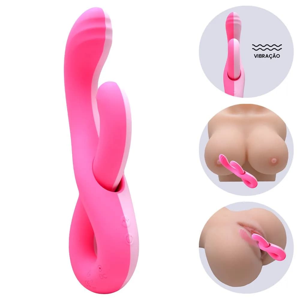 Medusa Vibrador Flexível 10 Modos Em Silicone Intt