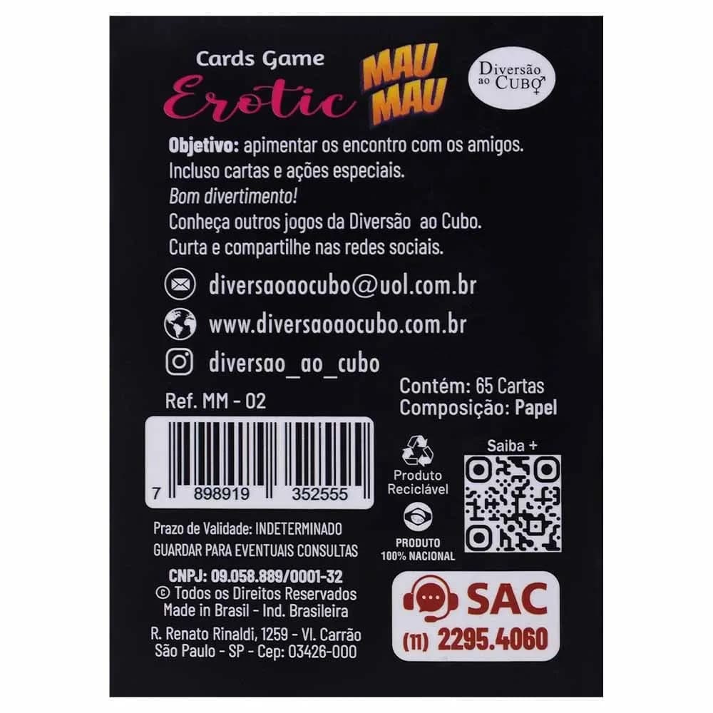 Uno Mau Mau Erotic Diversão Ao Cubo